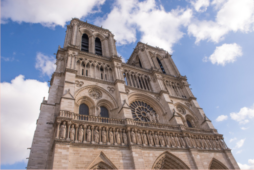 Séance famille, la mère et ses 3 filles, photo extérieure, Notre Dame, Paris